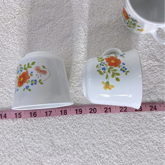 Vintage Corelle  By Corning Wildflower Mugs Coffee Cups x3 - Picture 10 of 10